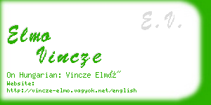 elmo vincze business card